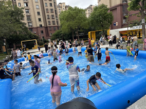 Gran oferta, tamaño personalizado, 2m x 3m, piscina inflable para ARENA, piscina de bolas con un atractivo diseño de Castillo - Product Image 2