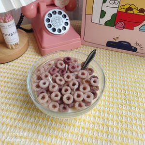 Vela de tazón de cereales de atracción única del vendedor caliente con cuchara Vela de tazón de cereales Vela de cereal perfumada de lujo de cera de soja - Product Image 3