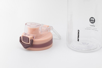 Bouteille d'eau en plastique transparent sans BPA, écologique, avec couvercle, pour le sport, pour boire directement et avec logo personnalisé
