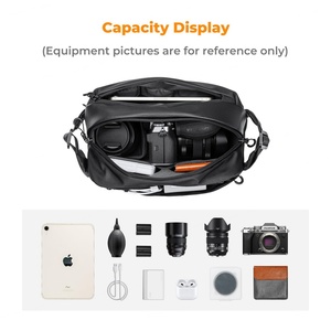 Sac à bandoulière 2 en 1, sac à bandoulière quotidien et sac à dos multifonctionnel pour appareil photo reflex numérique, sac portable - Product Image 2