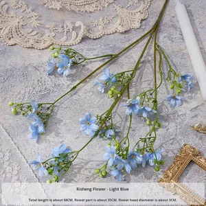 <span class=keywords><strong>Rosas</strong></span> y Hortensias Artificiales Azul Oscuro al Por Mayor para Decoración de Bodas, Hoteles y Hogar - Product Image 6