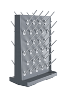 Rak pengering laboratorium kelas tinggi tahan kimia Lab PP Pegboard