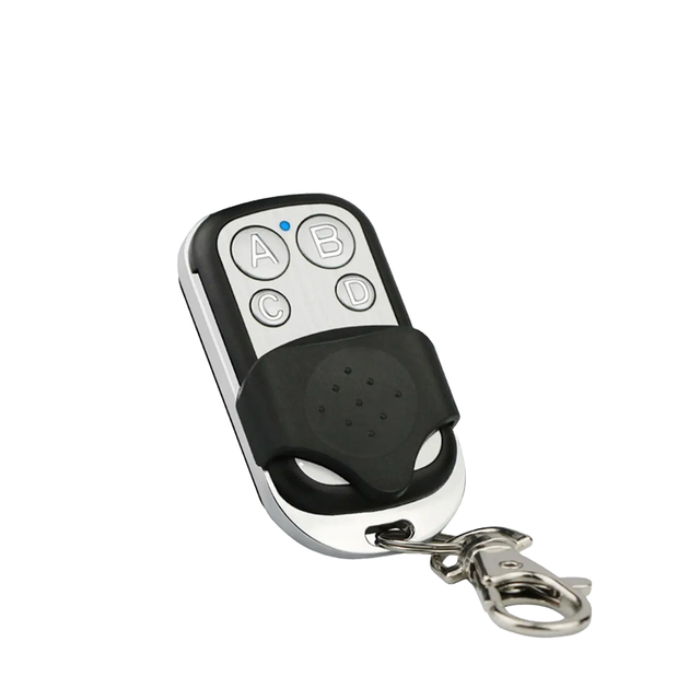 Metal Push 4 Buttons Remote Control RF433MHz Transmitter Universal Garage Door Opener Remote Duplicator Clone Cloning Code Key