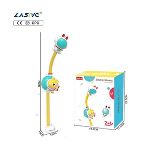 LASIVE TOYS Jouet de bain coloré en forme de lapin avec lance-eau, tuyau flexible, jouet de douche électrique pour le plaisir quotidien de la baignade - Product Image 1