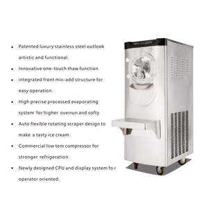 Máquina de helados Industrial Eléctrica de pie de 16 ~ 25L/H, máquina de helados suaves congelados de tres cabezales para Bar, té, cafetería - Product Image 4