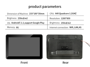 Reposacabezas de coche de Taxi de 10,1 ", reproductor LCD Android, pantalla inteligente de tableta para coche, pantallas de publicidad Digital de 10 pulgadas en coche - Product Image 4