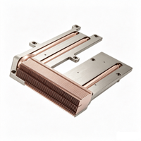 Dissipateur thermique passif OEM personnalisé en cuivre avec caloduc, refroidisseur de CPU de serveur sans ventilateur, ailettes en aluminium, pour serveur AI 1U 2U en rack, FPGA, GPU, usiné CNC