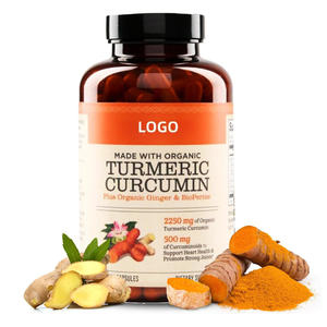 Organik 2250mg zerdeçal <span class=keywords><strong>Curcumin</strong></span> kapsüller yetişkinler için Curcuminoids ve Bio Perine karabiber ile en iyi emilim 60 kapsül - Product Image 1