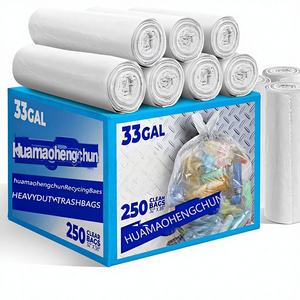 Bolsas de basura transparentes de alta resistencia de 30-33 galones (250 unidades) - Bolsas de reciclaje transparentes de 30+ galones, 32 galones Venta directa de fábrica - Product Image 1