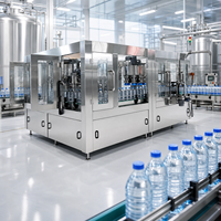 Machine de remplissage automatique d'eau et de boissons en plastique 12000 BPH, équipement de traitement pour bouteilles/canettes