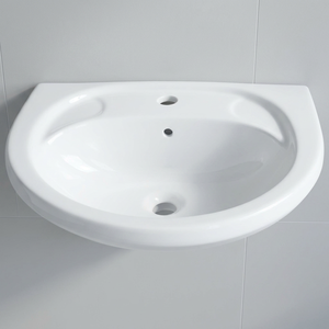 Modern luxury bathroom sink rectangular oval-shaped standing column simple style ceramic stone includes drainer for washroom use - Product Image 6
