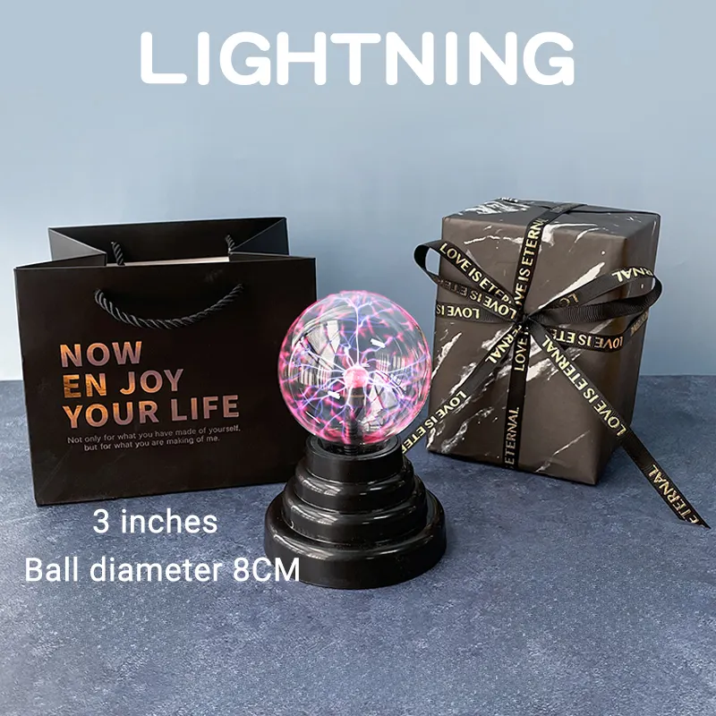 Mini Cool Glass Plasma Ball Touch Sphere Globe Table Magic Lamp Office Light Globe Electric Plasma Ball