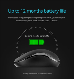 Rapoo M10 Plus Oem Silent 2.4G Ergonomic Cute 1000 Dpi Office White <strong>Mini</strong> Wireless <strong>Computer</strong> <strong>Mouse</strong> Laptop - Product Image 5