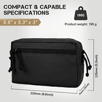 Pochette utilitaire MOLLE compacte découpée au laser, sac de rangement pour équipement résistant à l'eau