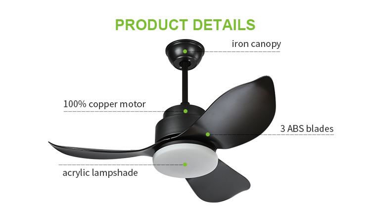 Breezelux Small size lovely style good quality popular color  bedroom decorative pendant fan light