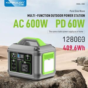 Tendencias Innovadoras 2025, Banco de Energía de 600W 128000mAh 409.6WH, Estaciones de Energía Portátiles Profesionales con 2 Luces LED de 3W - Product Image 2