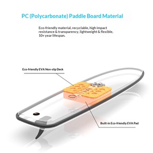 Tabla <span class=keywords><strong>de</strong></span> <span class=keywords><strong>Paddle</strong></span> Surf SUP Transparente <span class=keywords><strong>de</strong></span> Policarbonato para Adultos, para Surf y <span class=keywords><strong>Remo</strong></span> al Aire Libre con Alta Transparencia - Product Image 4