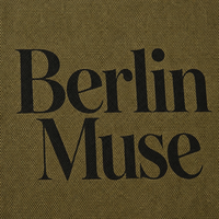 Sac fourre-tout en toile robuste vert olive avec motif imprimé Berlin Muse pour le shopping, les voyages, la plage, l'usage quotidien et les sorties décontractées