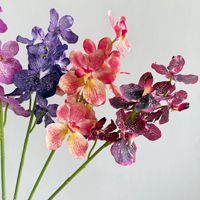 Anggrek Dendrobium Tekstur Sutra Melembapkan Seperti Sentuhan Asli, Bunga Sutra 3D Print untuk Dekorasi Ruang Tamu Rumah