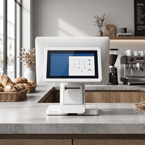 Terminal de point de vente intelligent à double écran en gros, 15,6 + 10,1 pouces, Android 11, système tactile pour caisse enregistreuse de supermarché et de commerce de détail - Product Image 3