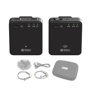 Debra 2,4G Mini micrófono Lavalier inalámbrico para entrevista <span class=keywords><strong>DSLR</strong></span> Cámara Vlog Grabación Livestream Speech-Audio Micrófono - Product Image 5