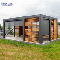 Pergola Extérieure Bioclimatique Électrique en Aluminium Personnalisable avec Toit à Lames Orientables et Store Zip pour Jardin