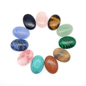 Pierre précieuse d'améthyste naturelle, 18x25mm, cabochon ovale en quartz rose, agate pour la fabrication <span class=keywords><strong>de</strong></span> bijoux, livraison gratuite - Product Image 4