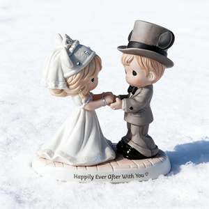 Mini Size Precious Moments Happily <strong>Ever</strong> After Wedding Couple Figurine - Product Image 2