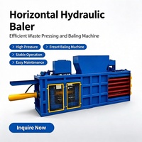 Presse à balles horizontale 750 kg/balle avec contrôle PLC, pour papier usagé et carton, fabrication chinoise