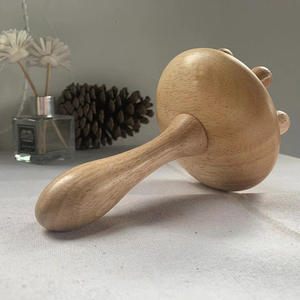 Хит продаж, 2025 Грибная чашка, контурный ролик для тела, лимфатическая дренажная терапия Gua Sha, деревянный триггерный массажер - Product Image 4