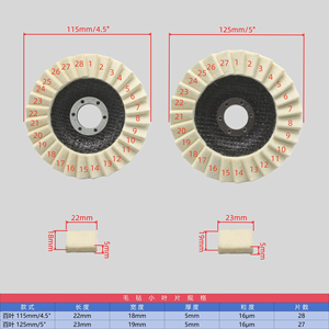 Disque abrasif en feutre de <span class=keywords><strong>laine</strong></span> de 115 mm (4,5 pouces) <span class=keywords><strong>avec</strong></span> support en fibre de verre, marque SHARPNESS, épaisseur 15 mm, pour meuleuse <span class=keywords><strong>d</strong></span>'angle, compatible OEM/ODM - Product Image 4