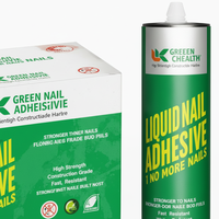 Colle liquide verte haute adhérence de qualité construction pour panneaux de bois, pierre, plinthes et revêtements de sol