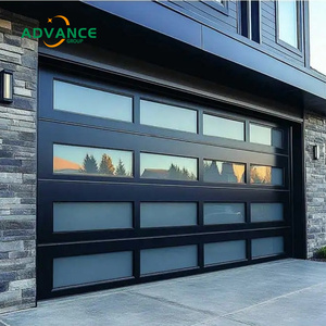 Porta da <span class=keywords><strong>garage</strong></span> moderna personalizzata in vetro, porta sezionale a soffitto in vetro smerigliato <span class=keywords><strong>per</strong></span> la casa - Product Image 1