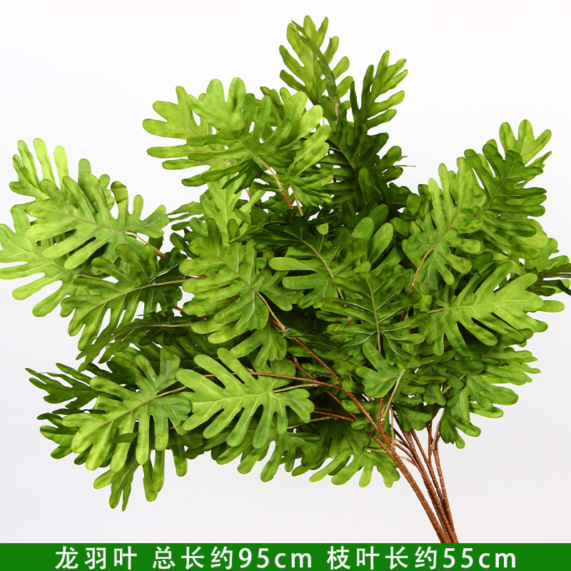 Branche de feuille de plume de dragon vert