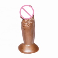 Juguete Sexual para Mujer, Mini Pene, Dildo Anal Realista de Tamaño Pequeño con Ventosa
