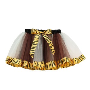 0-15 Năm Bán Buôn Trẻ Em Vải Tuyn Lớp Cô Gái Động Vật Tutu Váy Kid Girl Mini Váy Với Leopard <span class=keywords><strong>Zebra</strong></span> Tiger Ribbon - Product Image 4