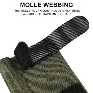 Pochette tactique pour garrot, vert Ranger, avec bande élastique, fixation auto-agrippante, camouflage, support tactique pour garrot - Product Image 3