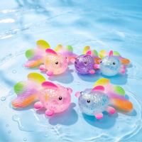 Jouets sensoriels anti-stress en caoutchouc souple à montée lente en forme de poisson rouge, idéaux pour les enfants, cadeau d'anniversaire, nouveauté amusante