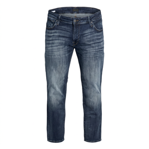 Nouveau Jean en Denim Coton Uni Décontracté Coupe Droite Respirant pour Homme, Lavage Moyen, Taille Mi-Haute, Printemps-Été-Automne - Product Image 1