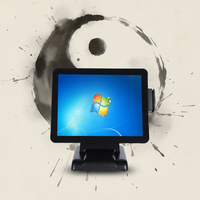 Terminal de point de vente tactile tout-en-un de 15 pouces, systèmes de point de vente Windows/Android, caisse enregistreuse pour restaurant, à vendre