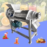 Commerciële druiven- en mangosapcentrifuge van roestvrij staal, schroefpers, hoogwaardige fruitpersmachine met motor & lager