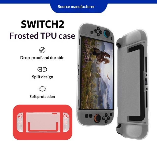 Renjia for Switch 2 Matte Split Protective Case Soft Shell Full-Cover Handle Game Console Accessory