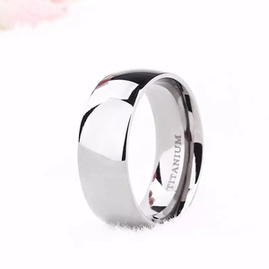 Bague de mariage classique en titane en forme de <span class=keywords><strong>d</strong></span>ôme, polie miroir, de 3 mm à 10 mm, pour hommes et femmes, vente en gros - Product Image 5