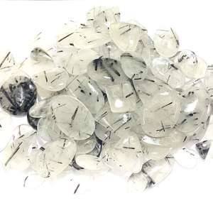 Piedra Preciosa Natural Suelta, Rutilo Negro, Tamaños y Formas Variadas, Precio de Fábrica al por Mayor, Cuarzo Rutilo Negro - Product Image 2