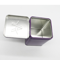 Boîte de rangement hermétique en fer blanc carrée OEM pour emballage de thé, chocolat, huile d'olive, impression de logo personnalisée