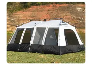 Wholesale Large Place Family Camping Tent Customized Size 2 Living Room Automatic Instant Waterproof Outdoor Luxury Tent