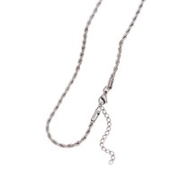 Collier torsadé en acier inoxydable pour femmes, chaîne d'extension réglable, accessoires de bijoux polyvalents pour le quotidien, vente en gros