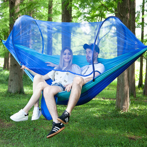 Hamac de camping avec <span class=keywords><strong>moustiquaire</strong></span>, tente à ouverture rapide, portable, en nylon léger, avec doubles sangles pour la randonnée en plein air, les voyages et le backpacking - Product Image 6