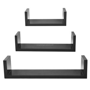 Juego de 3 estantes de esquina para pared, repisa <span class=keywords><strong>flotante</strong></span> para pared, artesanías decorativas de madera - Product Image 3