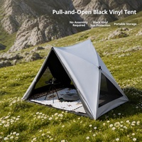 Tente de camping portable triangulaire à ouverture automatique instantanée en 1 seconde, tente de camping familiale pour la plage et le parc, protection solaire